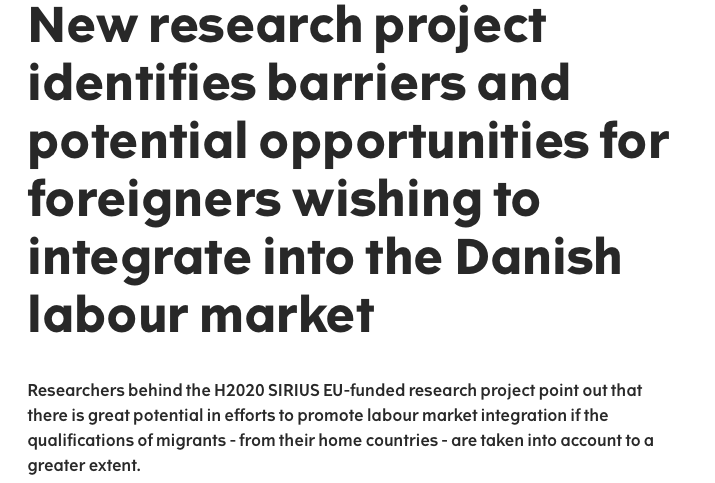 Prof Michelle Pace successfully organised and participated as a speaker at the conference “Migrants, Refugees and Asylum Seekers in the Danish Labour Market: Challenges and Opportunities”​