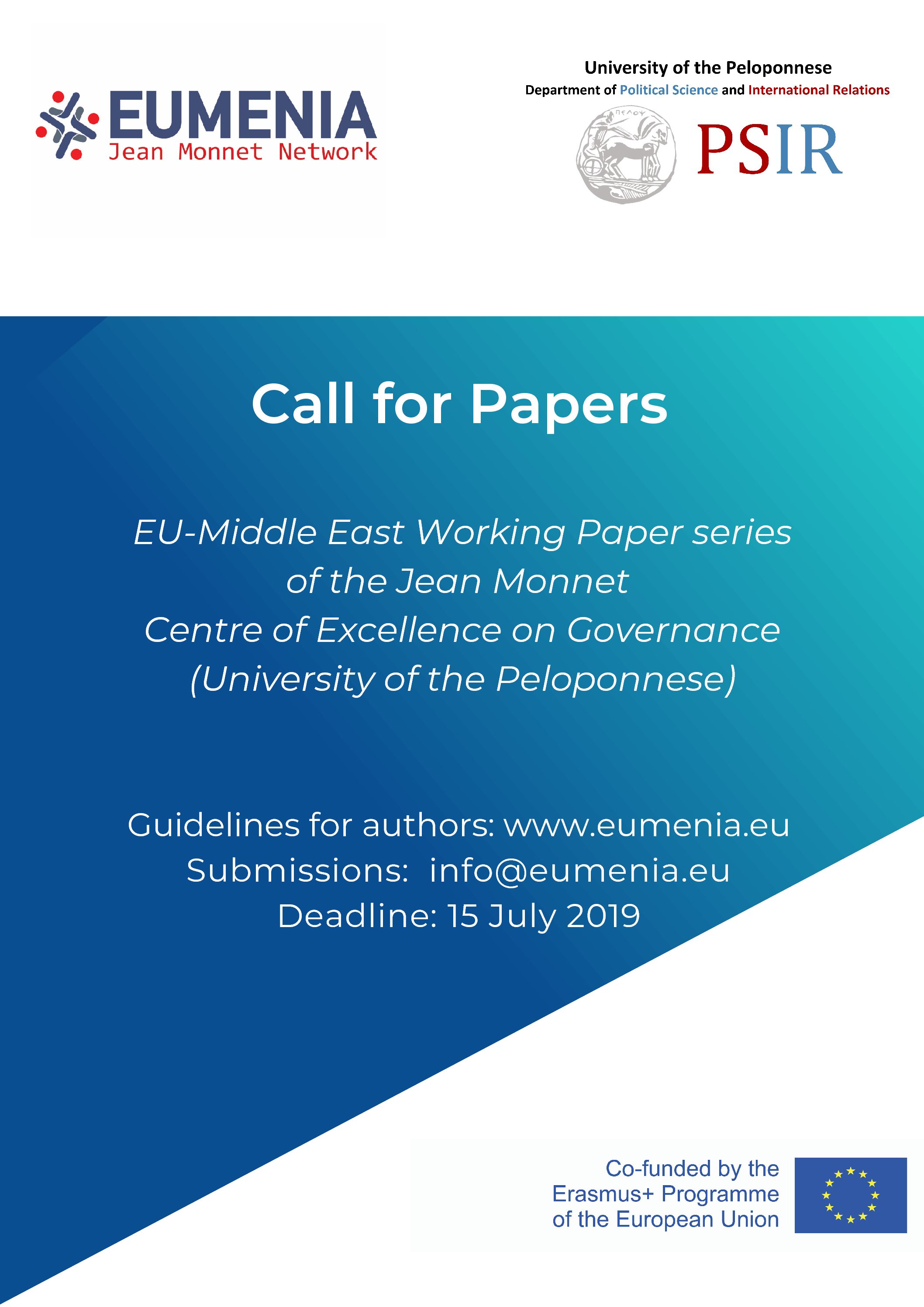 Call for Papers – EU-Middle East Working Paper Series