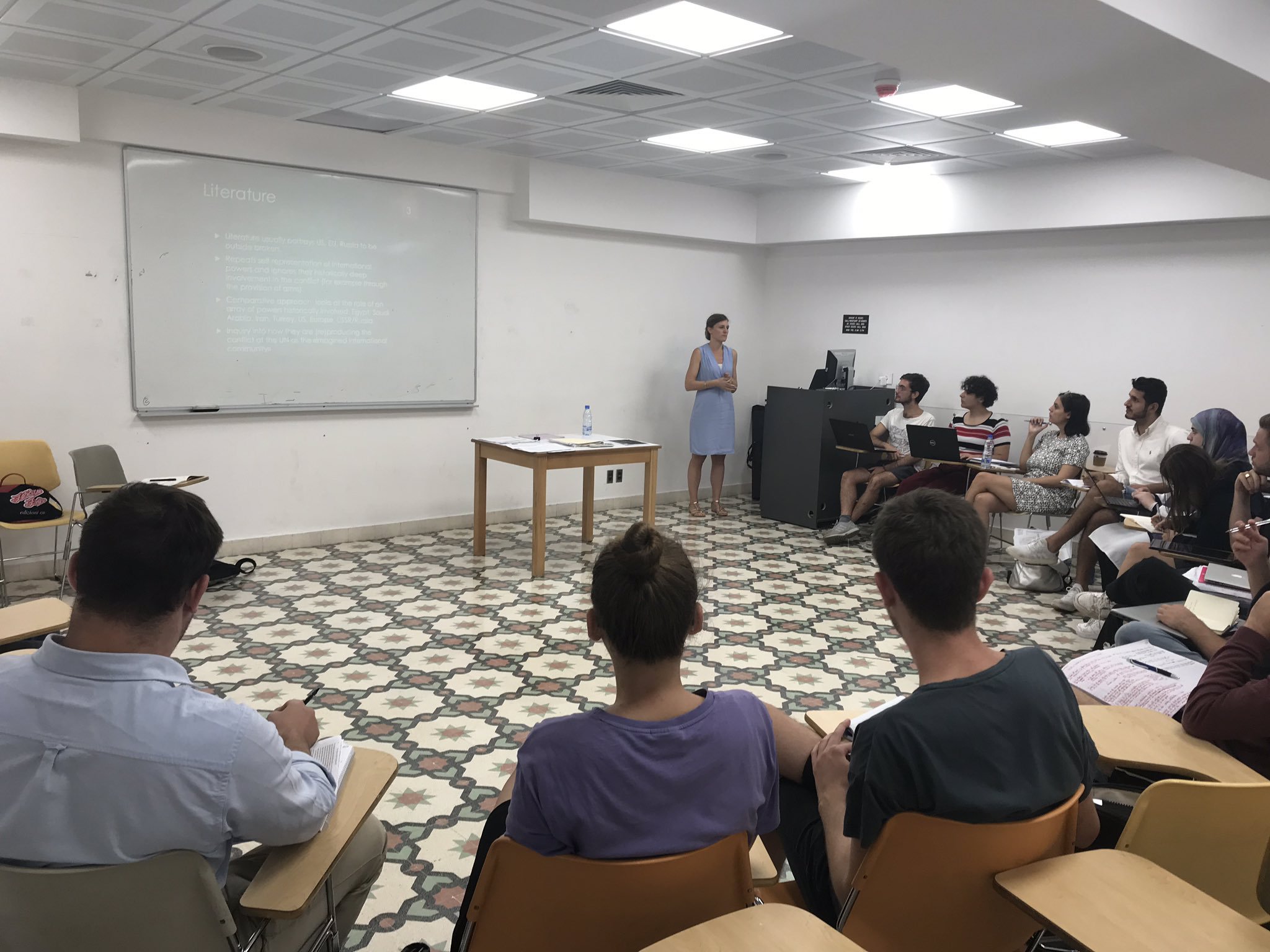IN THE FRAMEWORK OF EUMENIA, DR. DANIELA HUBER, HEAD OF THE MEDITERRANEAN AND MIDDLE EAST PROGRAM AT THE ISTITUTO AFFARI INTERNAZIONALI, GAVE A LECTURE AT THE AMERICAN UNIVERSITY OF BEIRUT