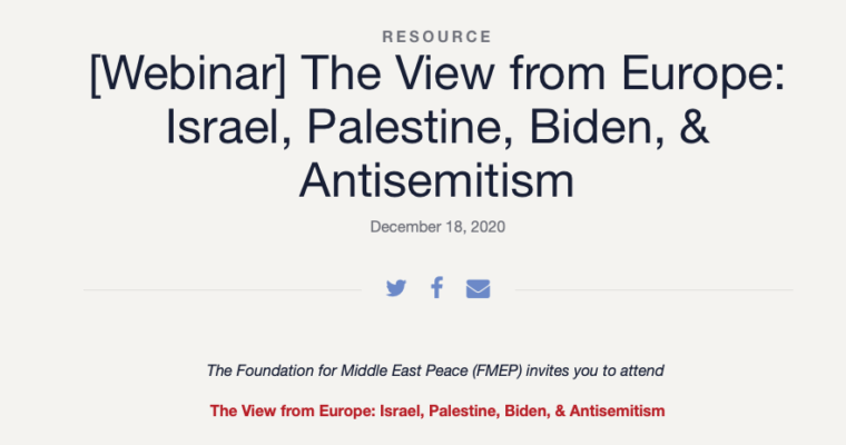 Dr Dimitris Bouris Participated as a speaker in the ​Webinar ​“The View from Europe: Israel, Palestine, Biden, & Antisemitism”​ – Available on youtube