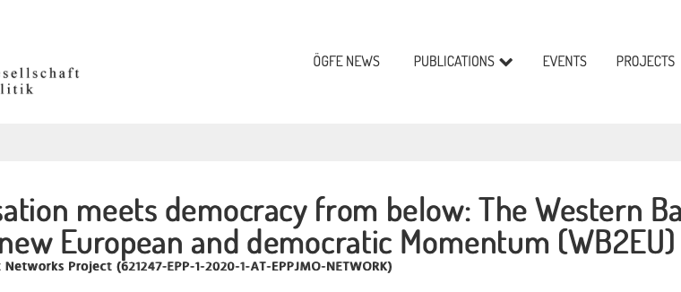 Prof Nikolaos Tzifakis ​participated in a new Jean Monnet Network Project entitled “​Europeanisation meets democracy from below: The Western Balkans on the search for new European and democratic Momentum (WB2EU)”