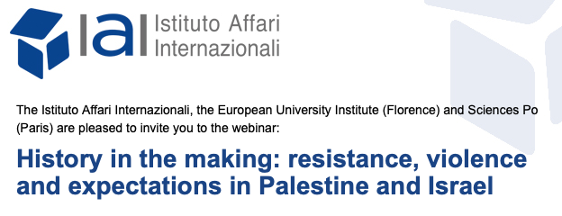 Register now! Dr Daniela Huber will participate on a Webinar “History in the making: resistance, violence and expectations in Palestine and Israel”