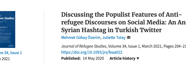 New article by Prof. Emre İşeri “Framing the Syrian Operations: Populism in Foreign Policy and the Polarized News Media of Turkey”